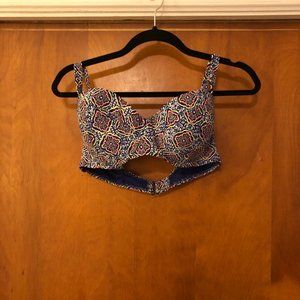 Old Navy Multicolored Patterned Bikini Top - XL